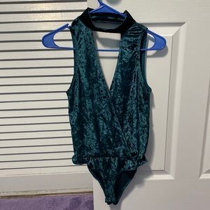 Charlotte Russe Velvet Bodysuit